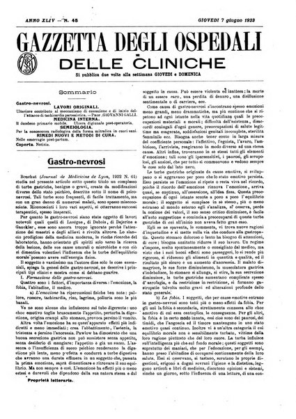 Gazzetta degli ospedali e delle cliniche