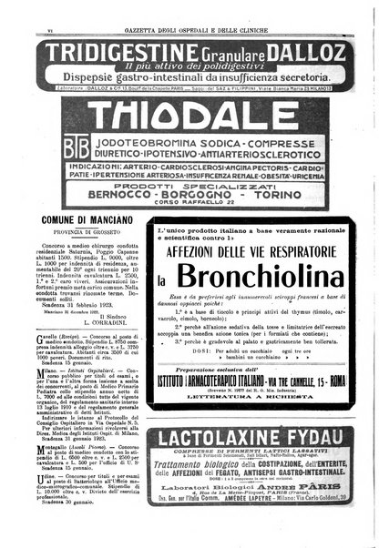 Gazzetta degli ospedali e delle cliniche