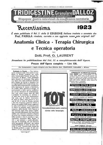 Gazzetta degli ospedali e delle cliniche