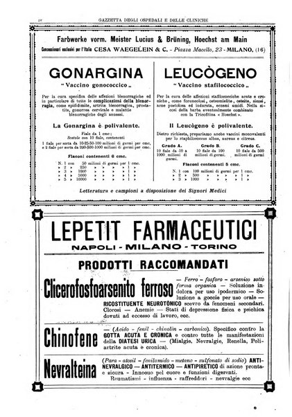 Gazzetta degli ospedali e delle cliniche