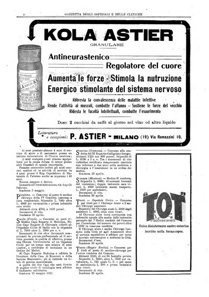 Gazzetta degli ospedali e delle cliniche