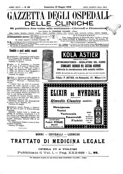 Gazzetta degli ospedali e delle cliniche