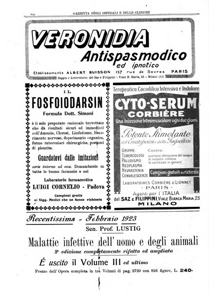 Gazzetta degli ospedali e delle cliniche