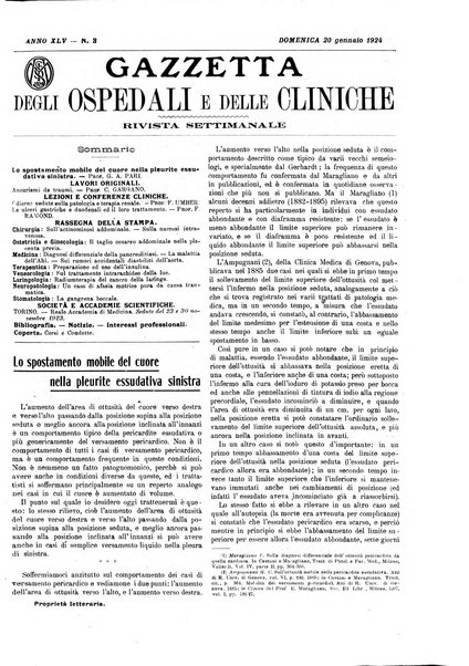 Gazzetta degli ospedali e delle cliniche