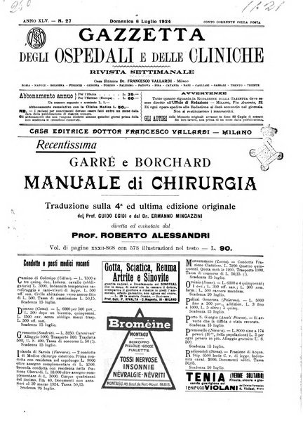 Gazzetta degli ospedali e delle cliniche