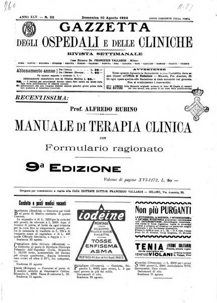 Gazzetta degli ospedali e delle cliniche