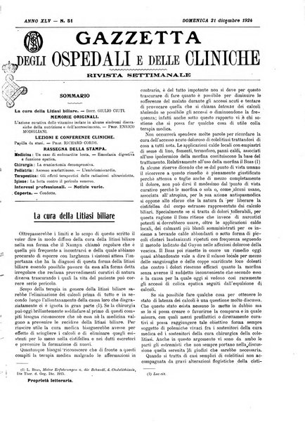 Gazzetta degli ospedali e delle cliniche