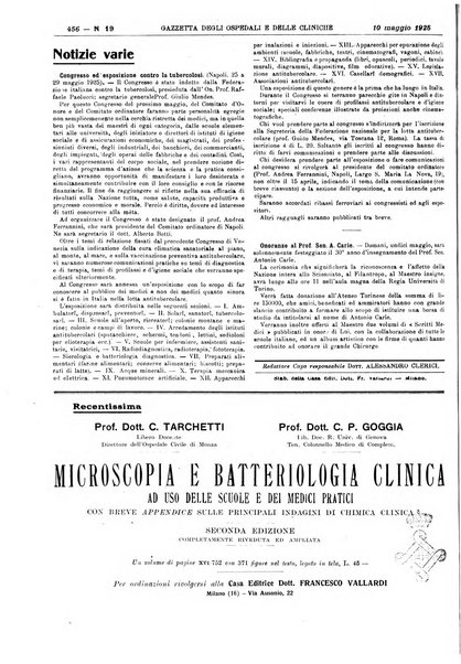 Gazzetta degli ospedali e delle cliniche