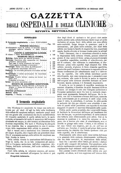 Gazzetta degli ospedali e delle cliniche