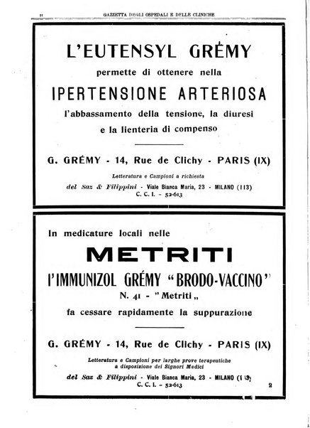 Gazzetta degli ospedali e delle cliniche