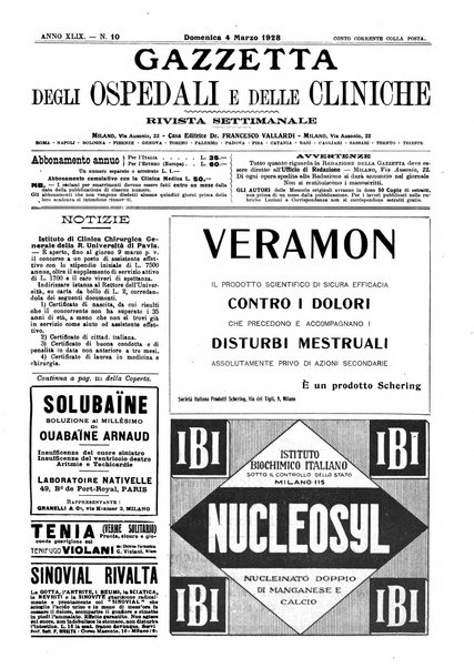 Gazzetta degli ospedali e delle cliniche