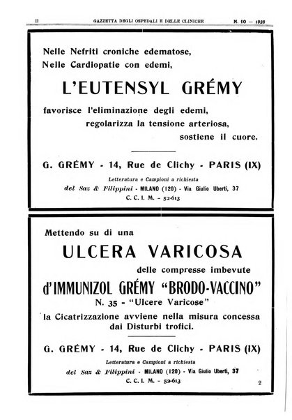 Gazzetta degli ospedali e delle cliniche