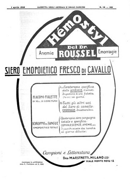 Gazzetta degli ospedali e delle cliniche