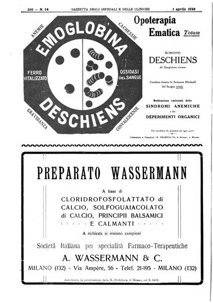 Gazzetta degli ospedali e delle cliniche