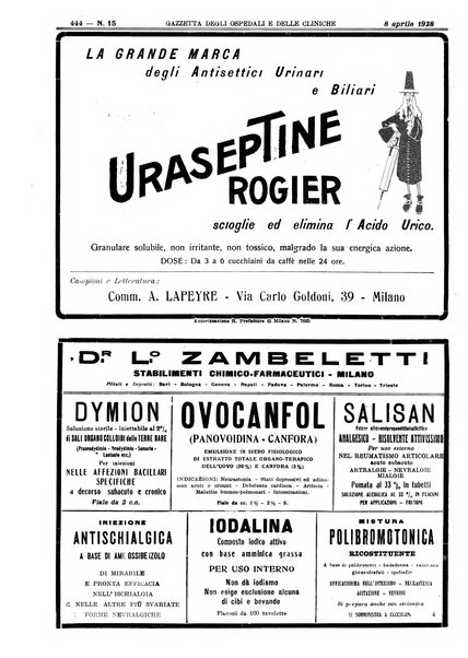 Gazzetta degli ospedali e delle cliniche