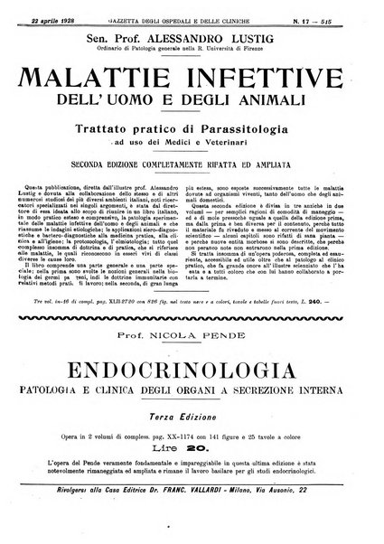 Gazzetta degli ospedali e delle cliniche