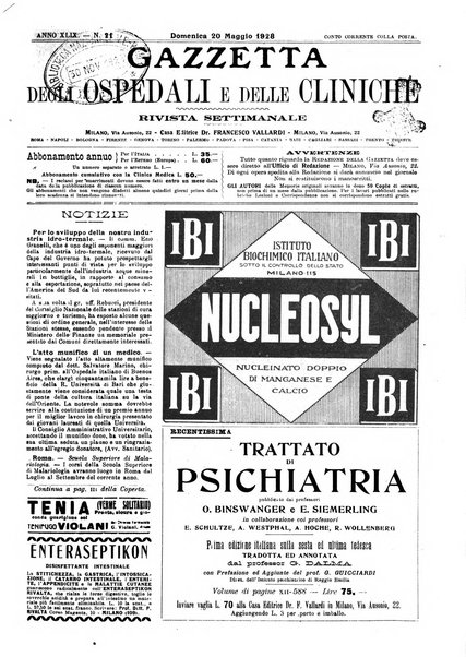 Gazzetta degli ospedali e delle cliniche