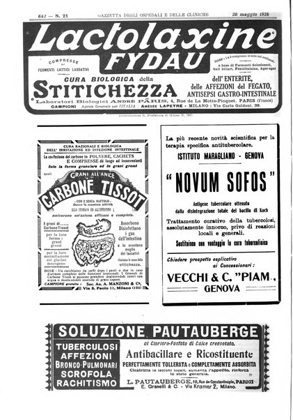 Gazzetta degli ospedali e delle cliniche