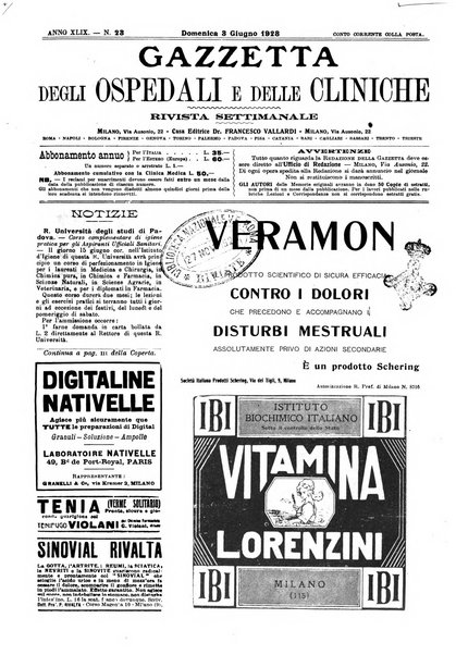 Gazzetta degli ospedali e delle cliniche