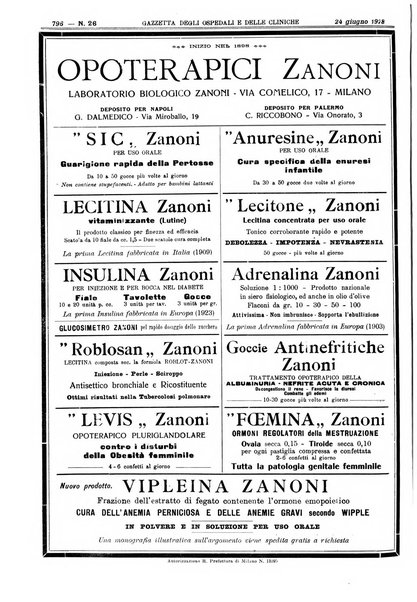 Gazzetta degli ospedali e delle cliniche