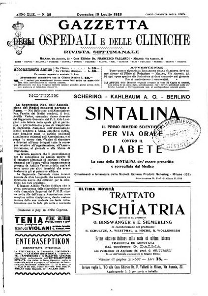 Gazzetta degli ospedali e delle cliniche