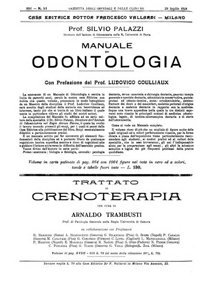 Gazzetta degli ospedali e delle cliniche