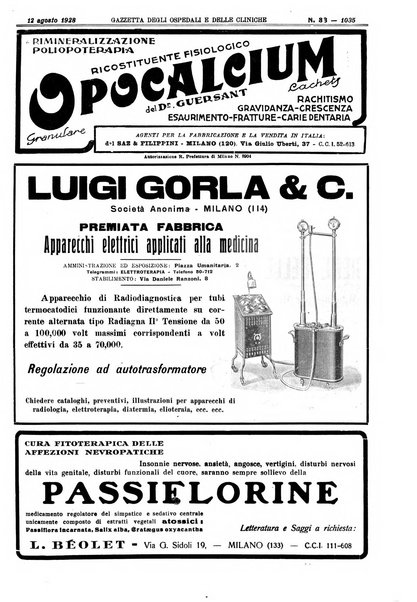 Gazzetta degli ospedali e delle cliniche