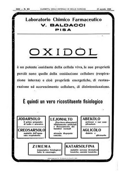 Gazzetta degli ospedali e delle cliniche