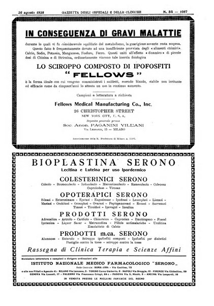 Gazzetta degli ospedali e delle cliniche