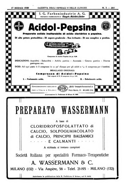 Gazzetta degli ospedali e delle cliniche