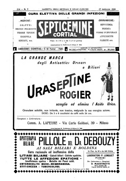 Gazzetta degli ospedali e delle cliniche