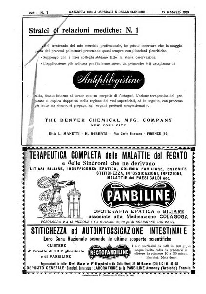 Gazzetta degli ospedali e delle cliniche