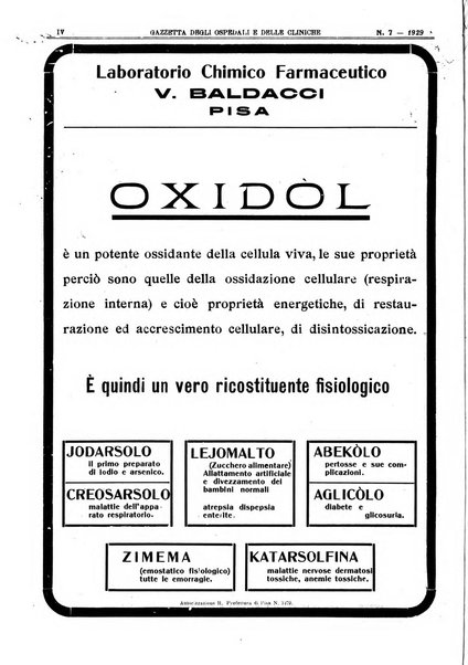 Gazzetta degli ospedali e delle cliniche