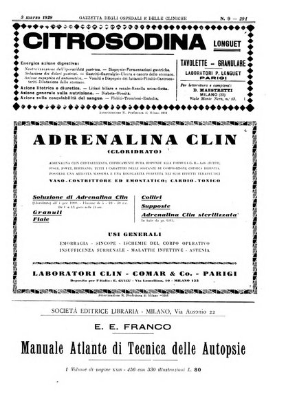 Gazzetta degli ospedali e delle cliniche