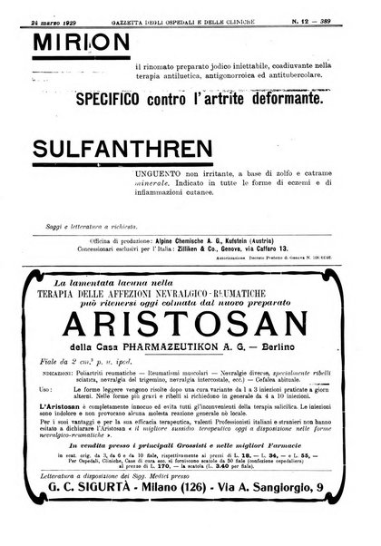 Gazzetta degli ospedali e delle cliniche