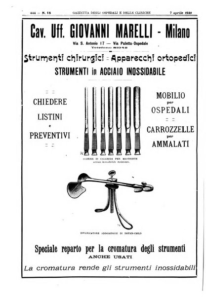 Gazzetta degli ospedali e delle cliniche