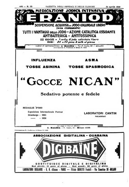 Gazzetta degli ospedali e delle cliniche