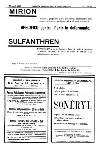 Gazzetta degli ospedali e delle cliniche