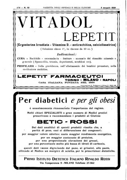 Gazzetta degli ospedali e delle cliniche