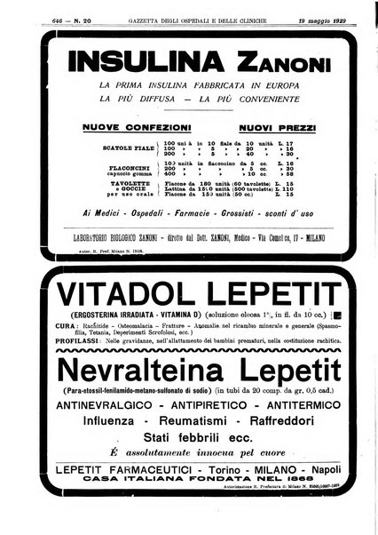 Gazzetta degli ospedali e delle cliniche