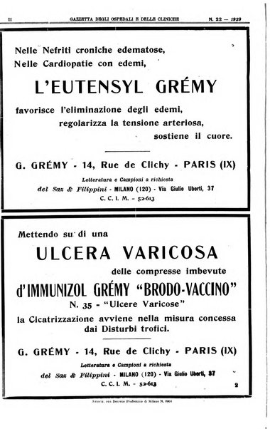 Gazzetta degli ospedali e delle cliniche