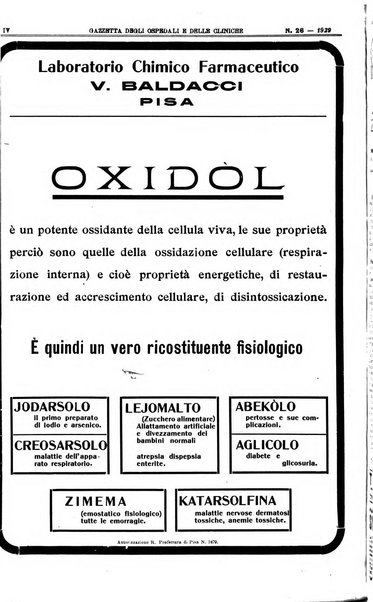 Gazzetta degli ospedali e delle cliniche