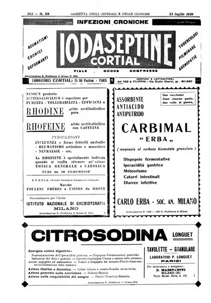 Gazzetta degli ospedali e delle cliniche