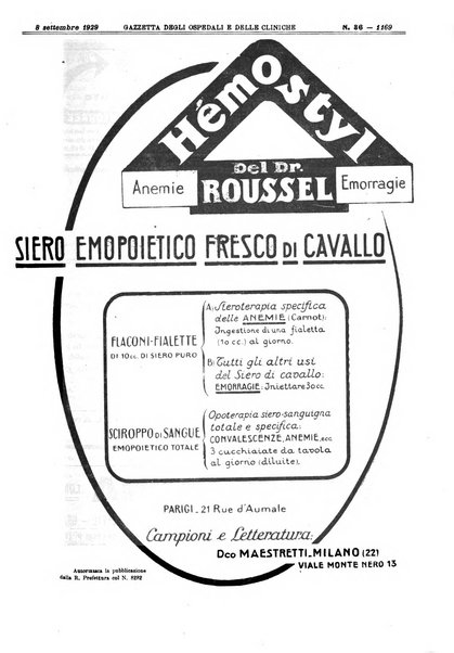 Gazzetta degli ospedali e delle cliniche