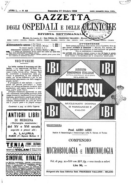 Gazzetta degli ospedali e delle cliniche