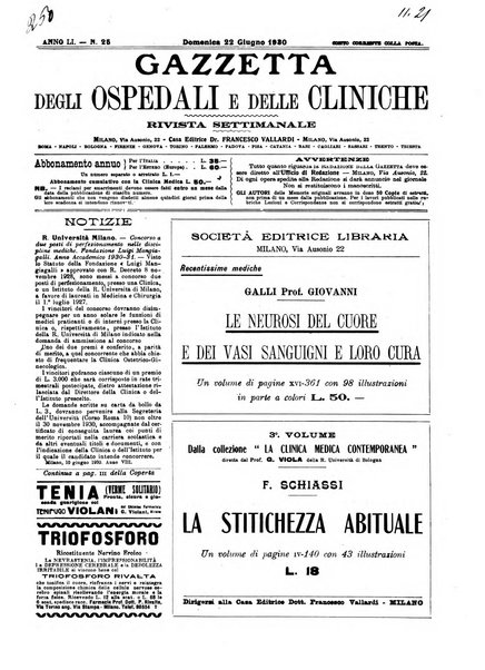 Gazzetta degli ospedali e delle cliniche