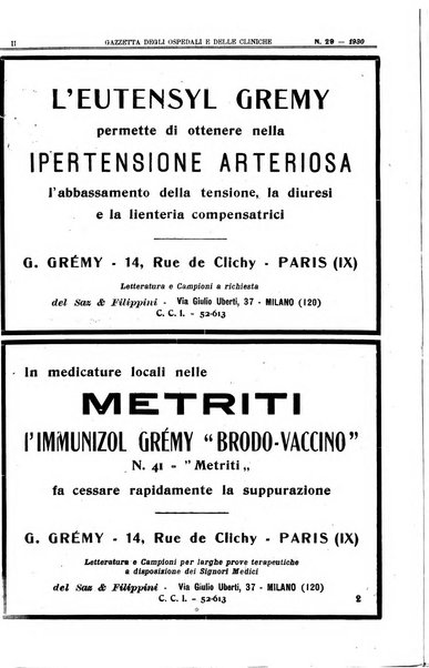 Gazzetta degli ospedali e delle cliniche