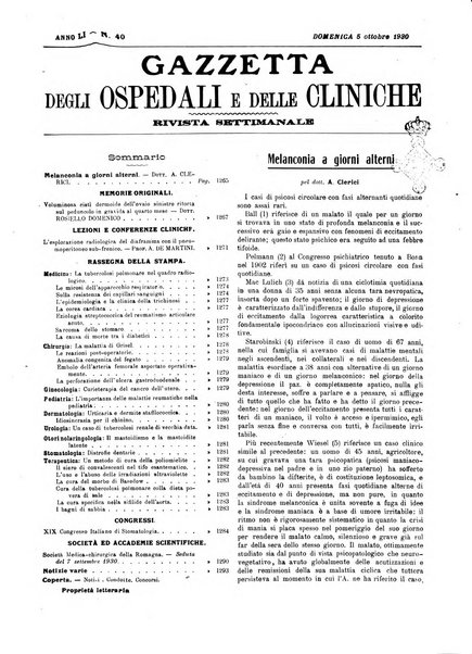 Gazzetta degli ospedali e delle cliniche