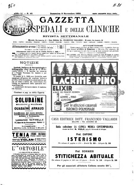 Gazzetta degli ospedali e delle cliniche