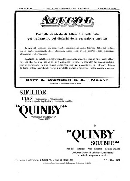 Gazzetta degli ospedali e delle cliniche